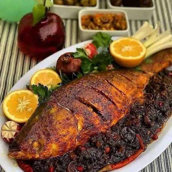 سبزی ماهی شکم پر (بصورت نیم سرخ شده)،500 گرمی،گیلان.رشت