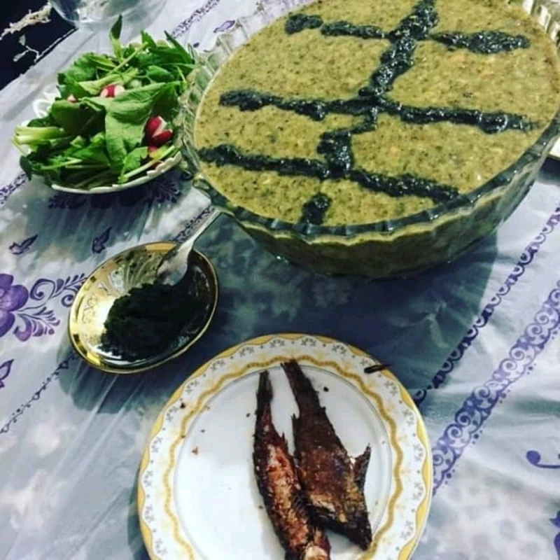 سبزی خشک محلی مخصوص آش ترش،100 گرمی،گیلان.رشت