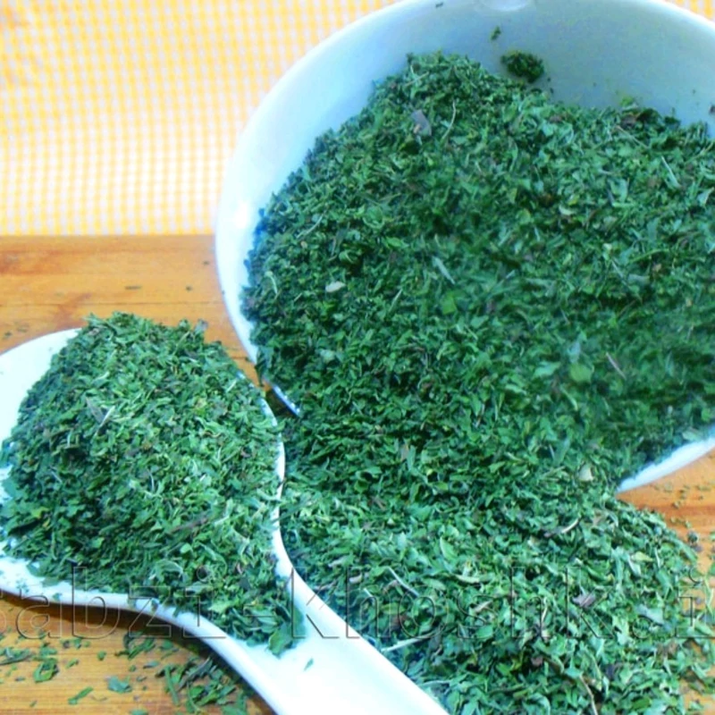 سبزی پلویی بهاری خشک شده محلی آفتابی تمیز100 گرمی گیلان.رشت