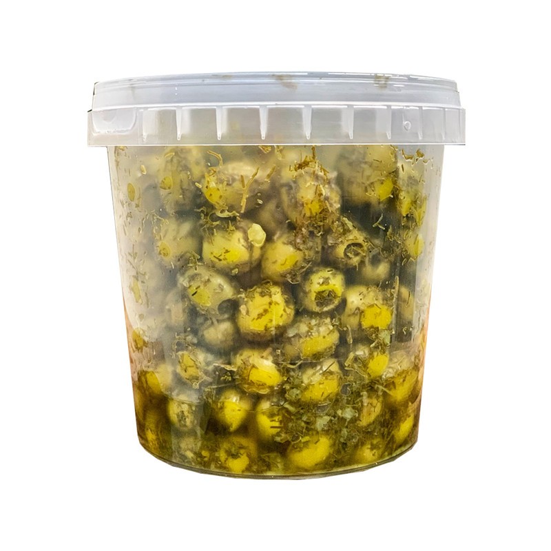 پرورده زیتون وسبزیجات معطروروغن زیتون وسس انارخانگی، یک کیلویی گیلان.رشت