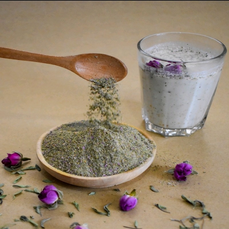 سبزی دوغ،ادویه دوغ،دلال خشک دوغ،100 گرم،گیلان .رشت