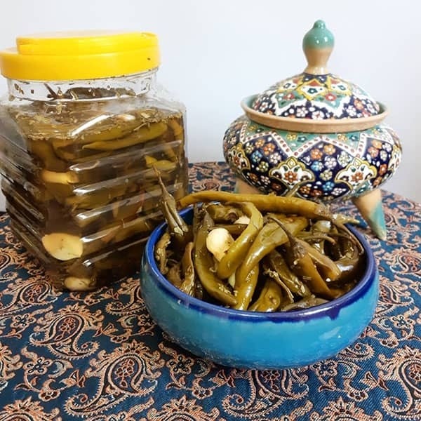 ترشی فلفل سبز گیلان یک کیلویی گیلان.رشت