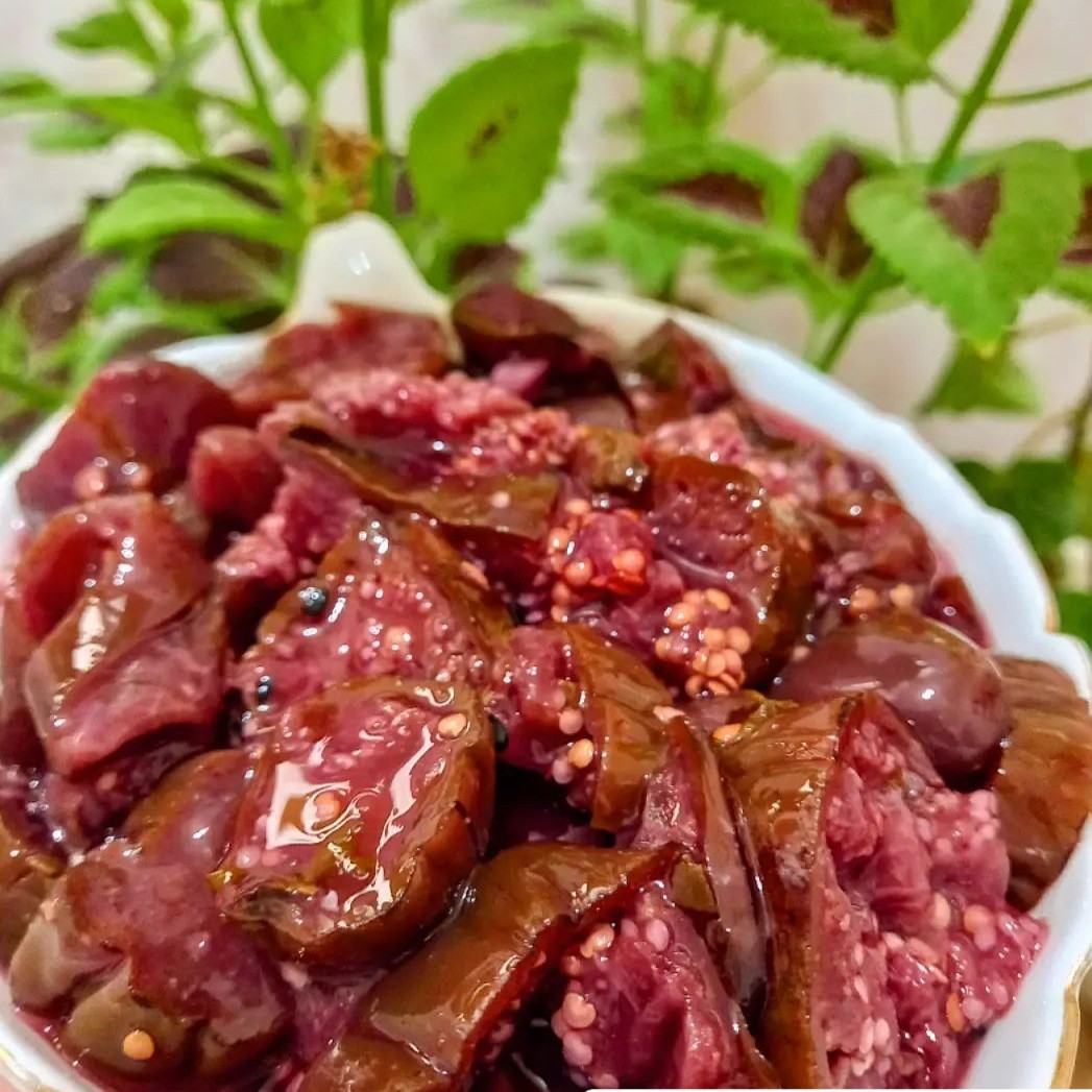 ترشی بادمجان اناری باسرکه طبیعی، یک کیلویی گیلان.رشت